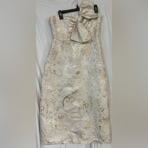 Sugarlips Lola Jacquard Bow Strapless Midi Dress